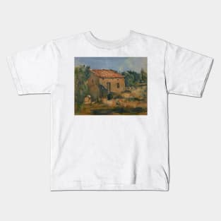 Abandoned House near Aix-en-Provence by Paul Cezanne Kids T-Shirt